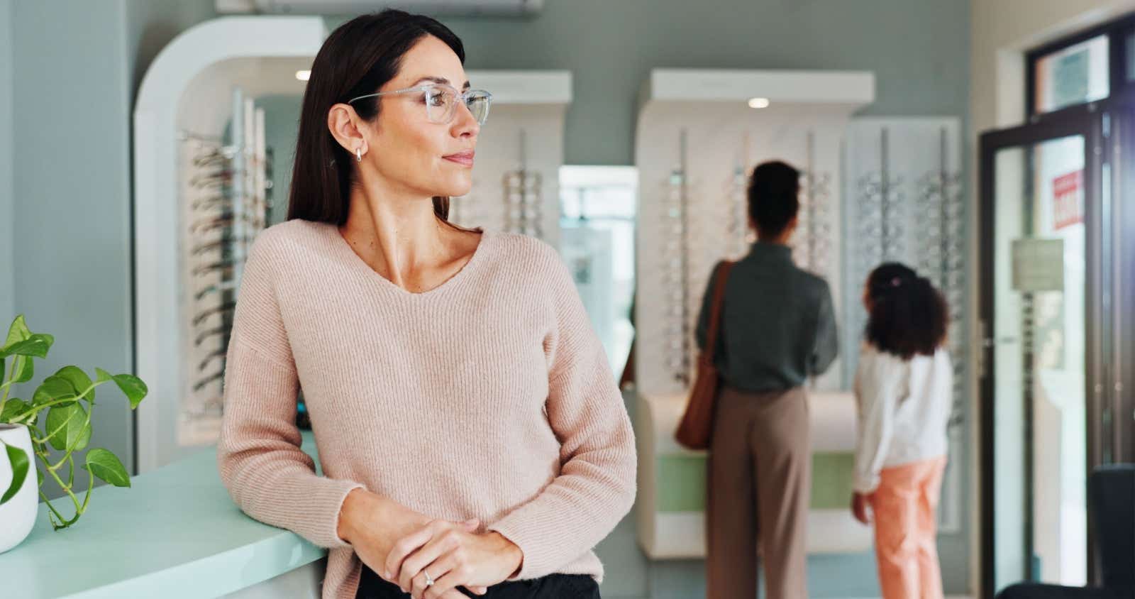 Owner of an opticians ponders her choices