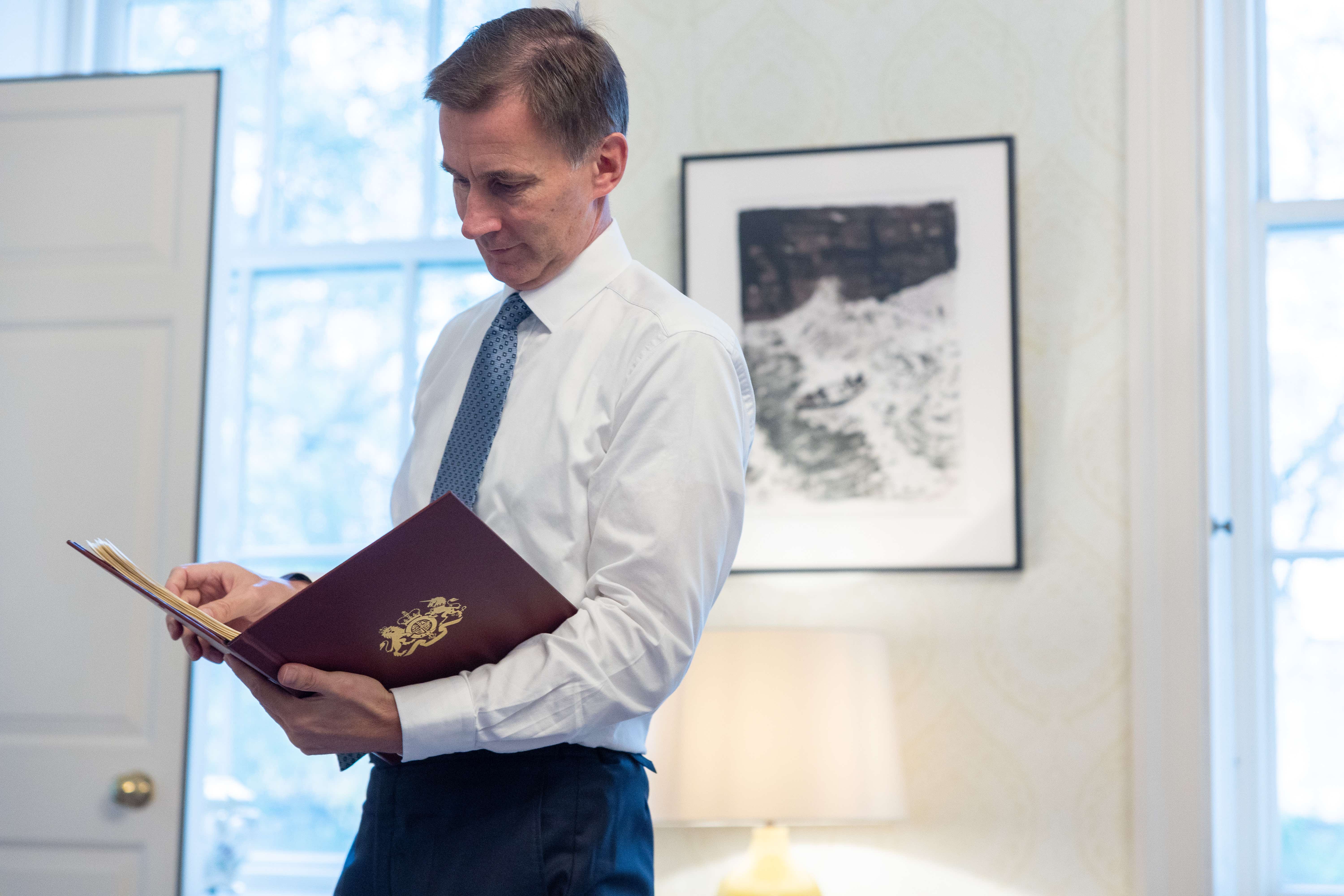 Chancellor Jeremy Hunt considers his 2022 Autumn Statement, ahead of delivering the speech to the House of Commons - Source: HM Treasury
