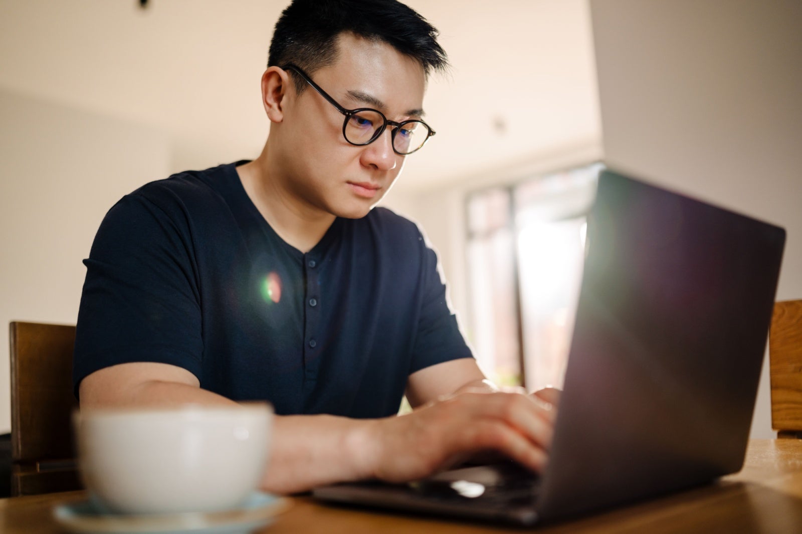 Man working on his laptop