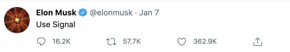 Elon Musk Use Signal